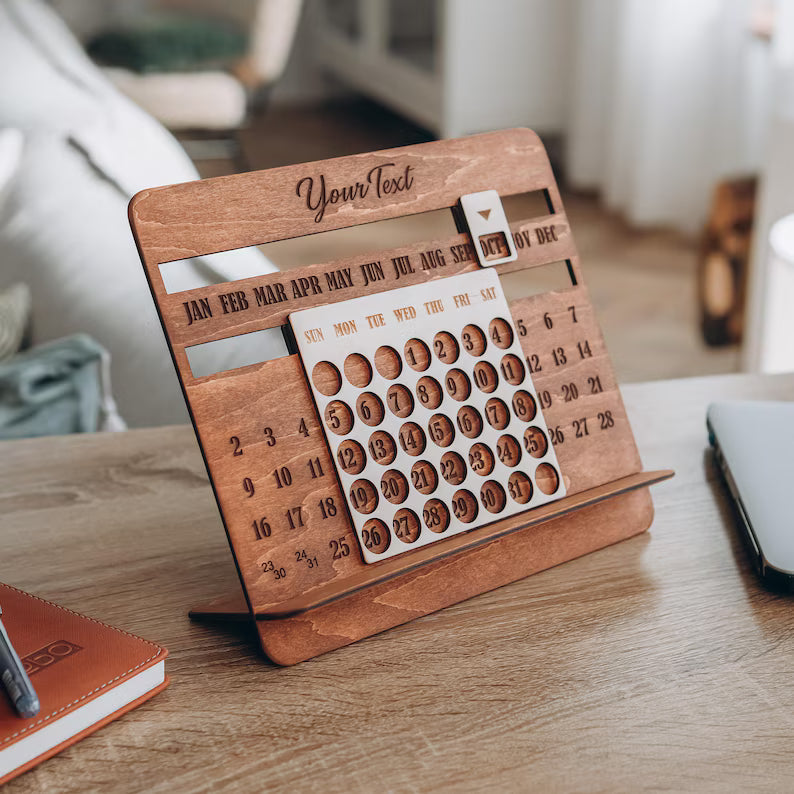 Premium Wooden Calendar D6