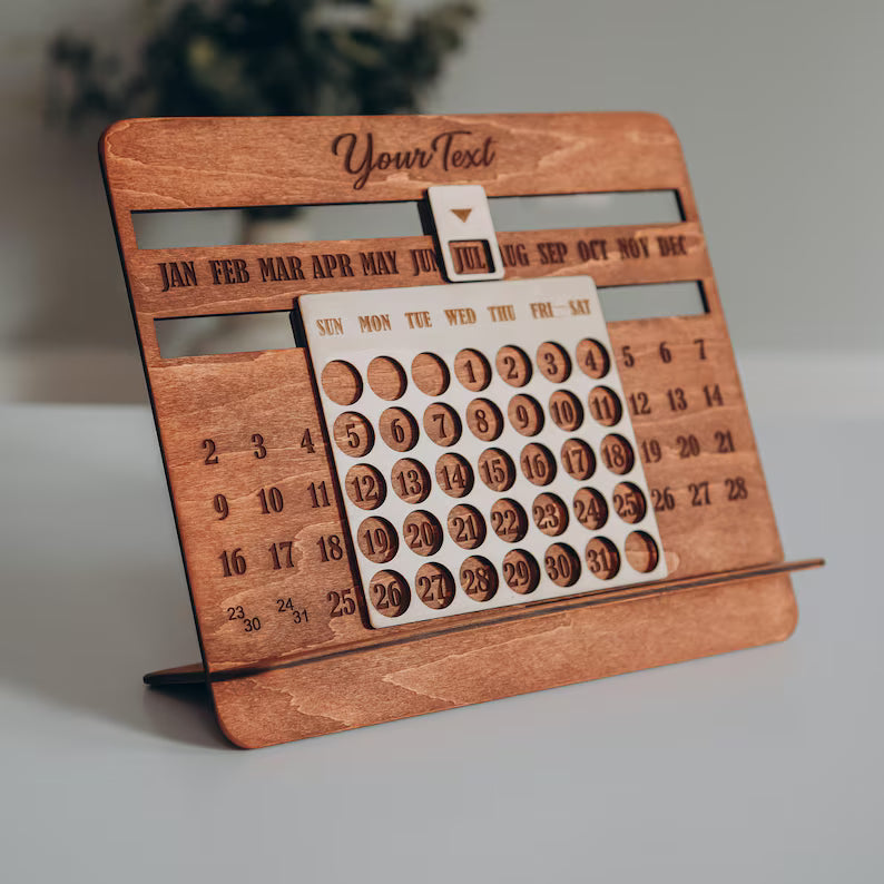 Premium Wooden Calendar D6