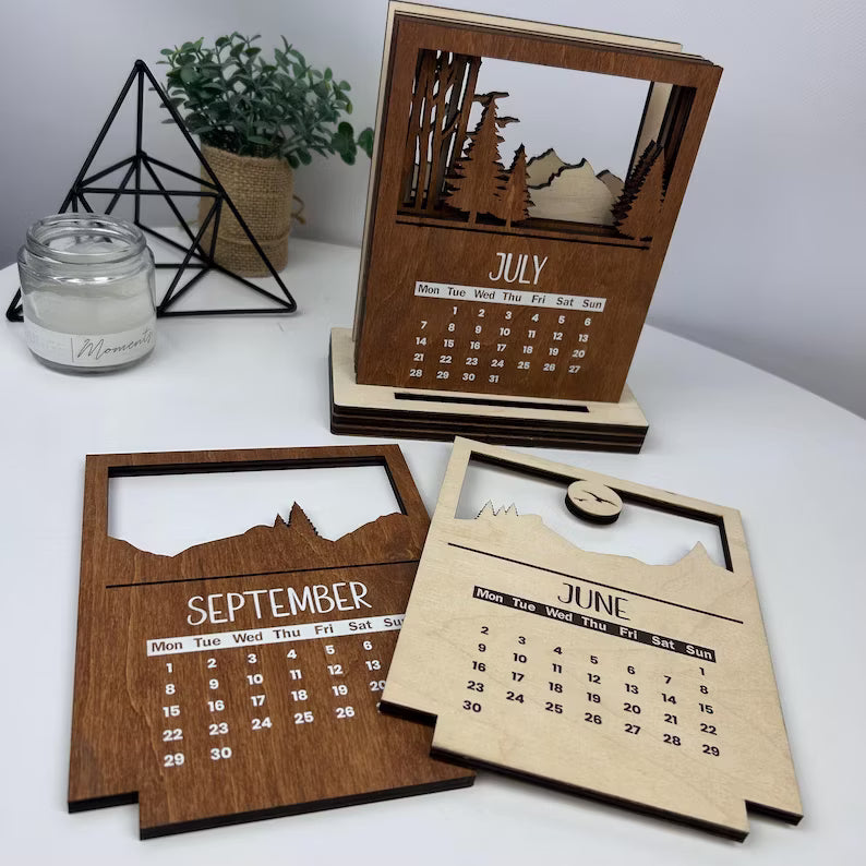 Premium Wooden Calendar