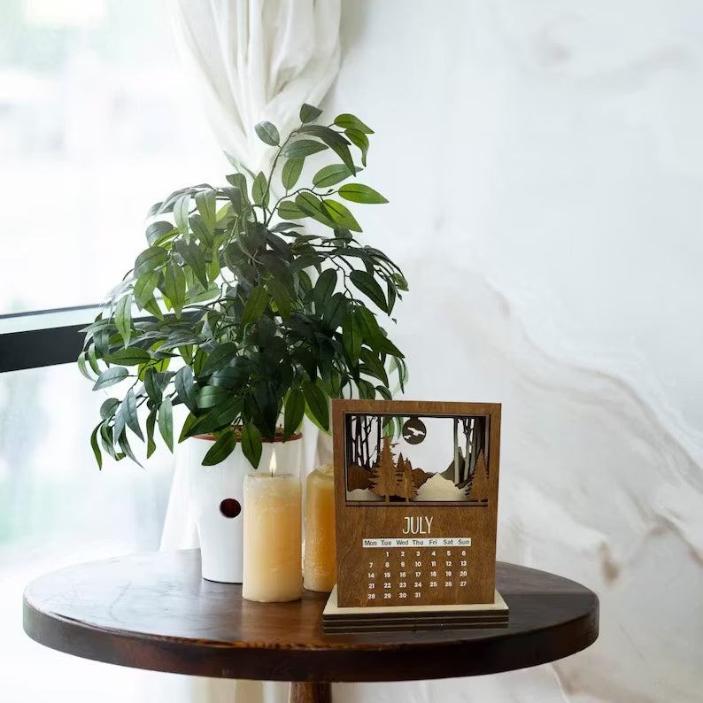 Premium Wooden Calendar